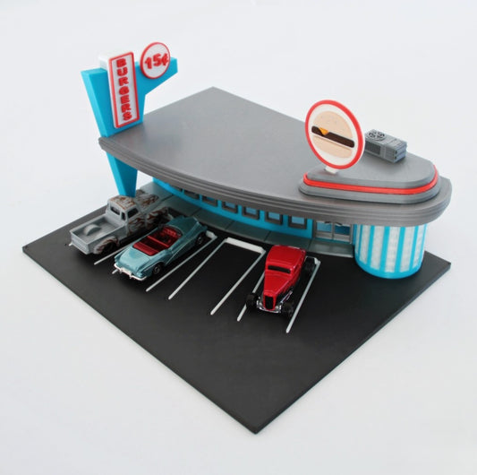 Hot Wheels Display - Drive-in Diner