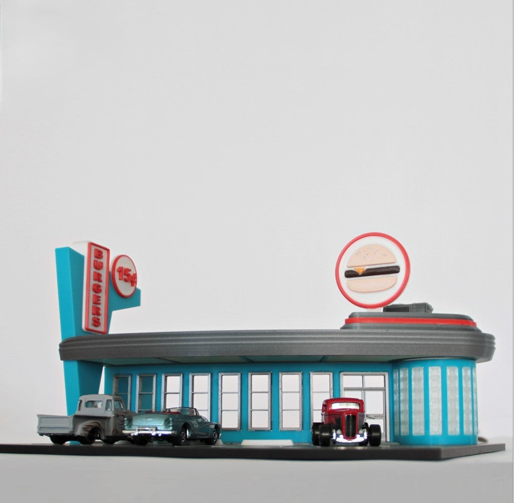 Hot Wheels Display - Drive-in Diner