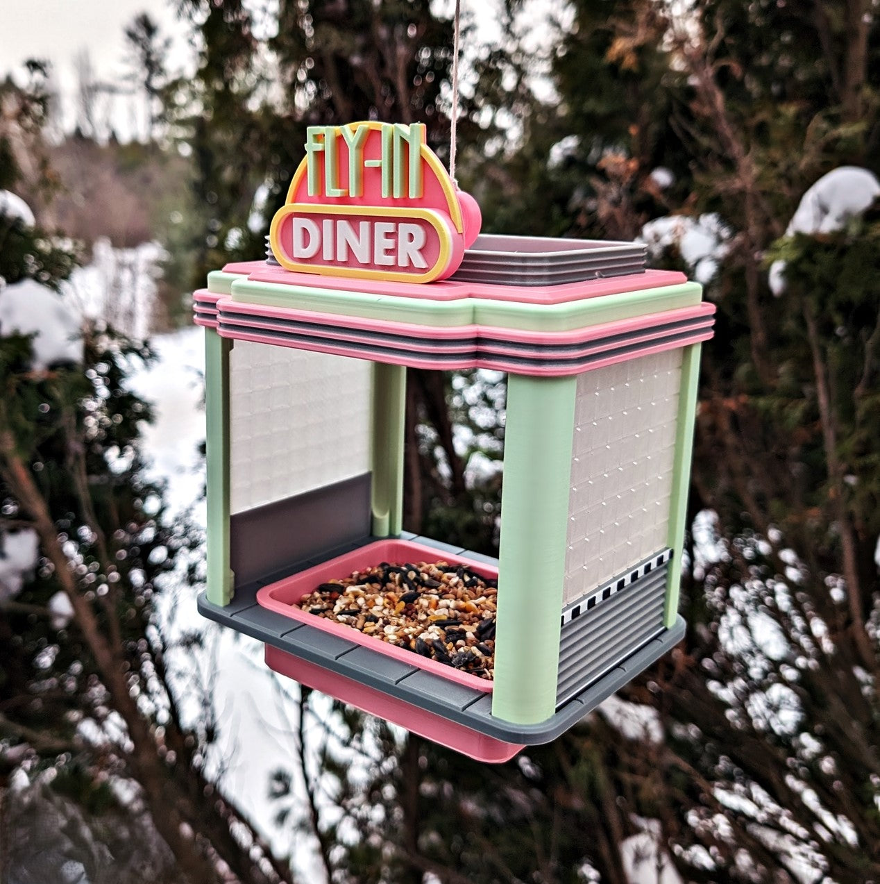 Fly-In Diner Bird Feeder
