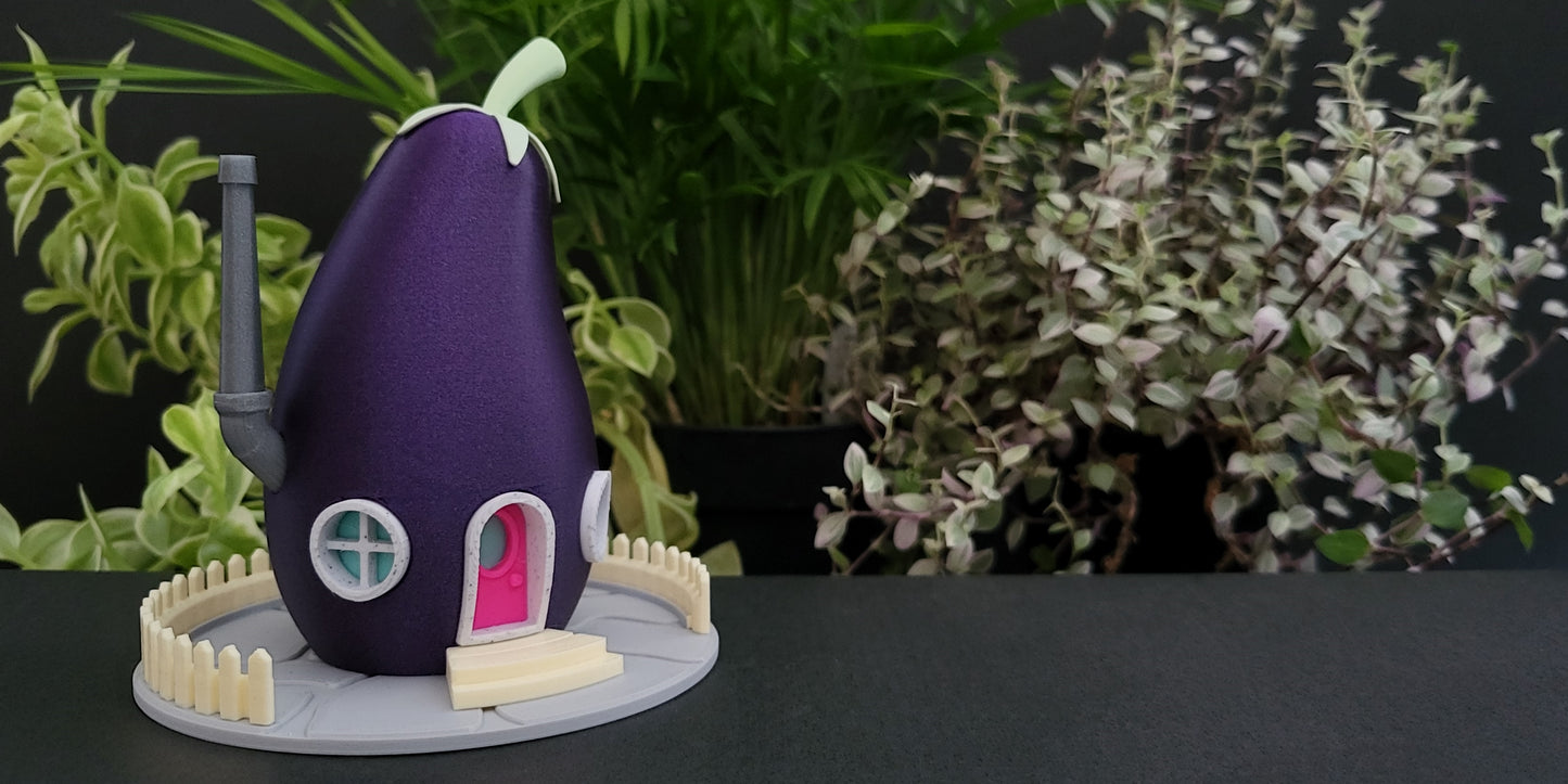 Eggplant Gnome Home