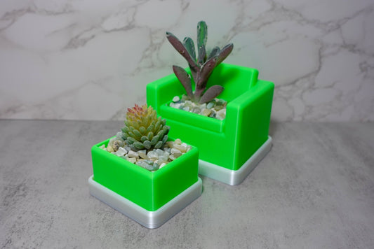 Armchair with Ottoman Planter