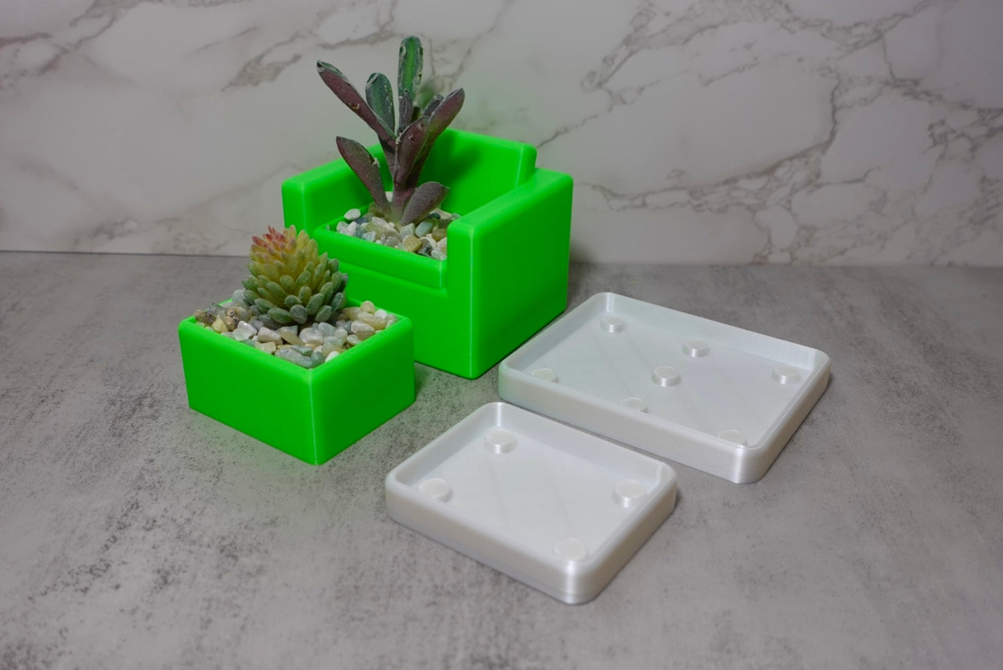 Armchair with Ottoman Planter