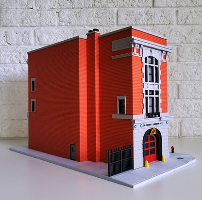 Hot Wheels Display - Hook and Ladder 8 Diorama. Fan Art Based off Ghost Busters.