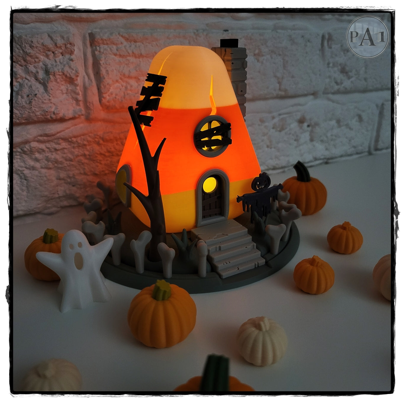 Candy Corn Gnome Home