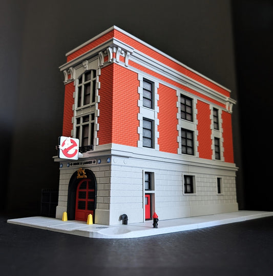 Hot Wheels Display - Hook and Ladder 8 Diorama. Fan Art Based off Ghost Busters.
