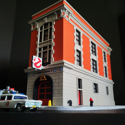 Hot Wheels Display - Hook and Ladder 8 Diorama. Fan Art Based off Ghost Busters.