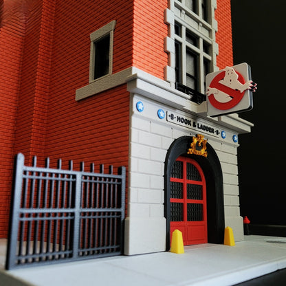 Hot Wheels Display - Hook and Ladder 8 Diorama. Fan Art Based off Ghost Busters.