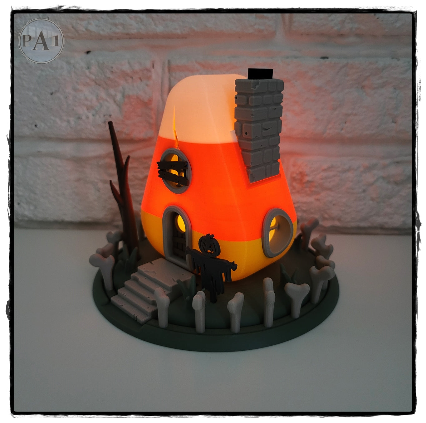 Candy Corn Gnome Home