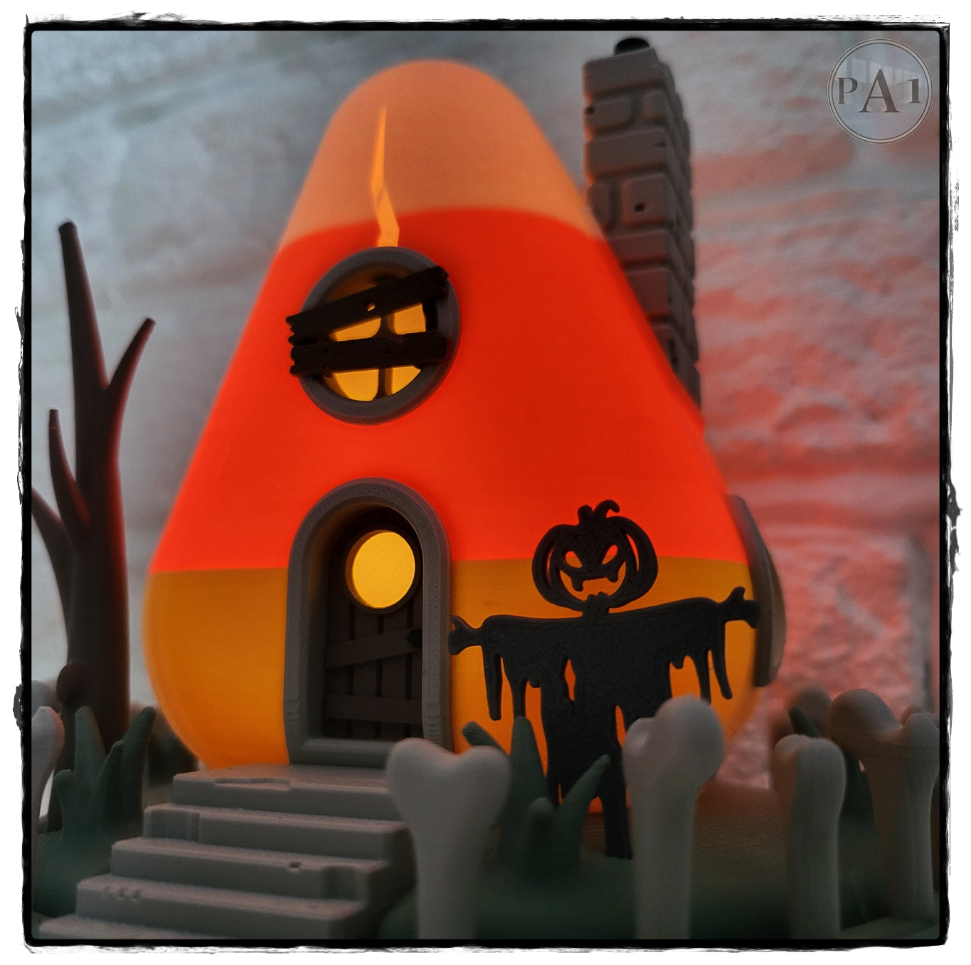 Candy Corn Gnome Home